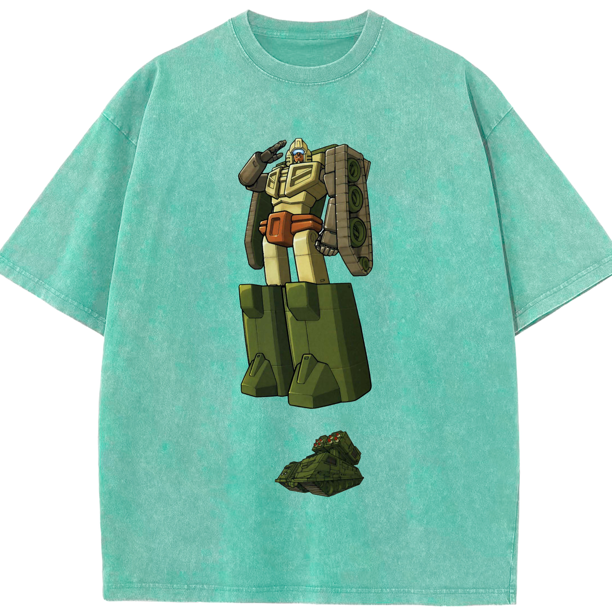 （画像用）  綿100% ヴィンテージ風 半袖Tシャツ（フロントプリント）
